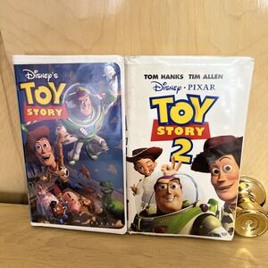 Disney Pixar Lot of 2 VHS Toy Story 1 and Toy Story 2 Clamshell